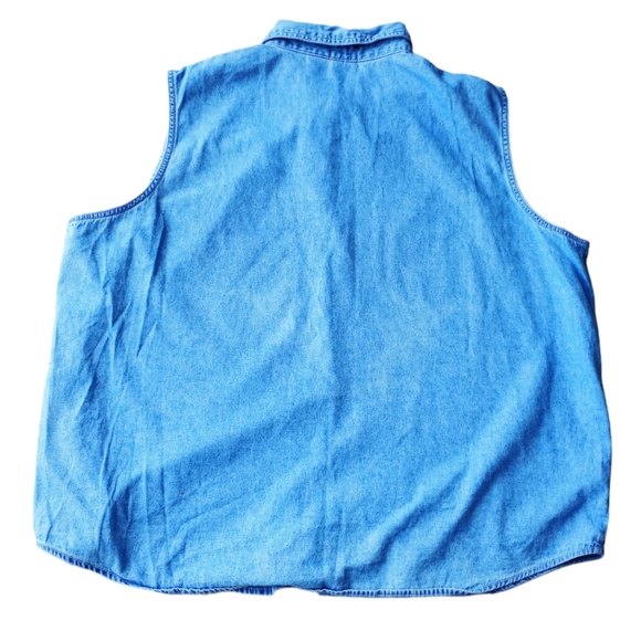 💥Plus size💥Looney Tunes tweety sleeveless denim top - Picture 2 of 8